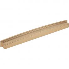 Jeffrey Alexander 141-305SBZ - 305 mm Center Satin Bronze Square-to-Center Square Renzo Cabinet Cup Pull