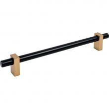 Jeffrey Alexander 478-12MBSBZ - 12'' Center-to-Center Matte Black with Satin Bronze Larkin Appliance Pull