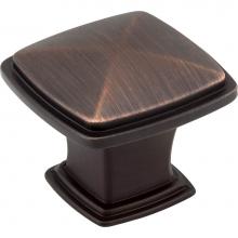 Jeffrey Alexander 1091DBAC - 1-3/16'' Overall Length Brushed Oil Rubbed Bronze Square Milan 1 Cabinet Knob