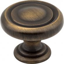 Jeffrey Alexander 117ABSB - 1-1/4'' Diameter Antique Brushed Satin Brass Bremen 1 Cabinet Knob