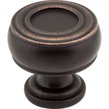 Jeffrey Alexander 127DBAC - 1-3/16'' Diameter Brushed Oil Rubbed Bronze Barrel Bremen 2 Cabinet Knob