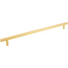 Jeffrey Alexander 845-18BG - 18'' Center-to-Center Brushed Gold Square Dominique Appliance Handle
