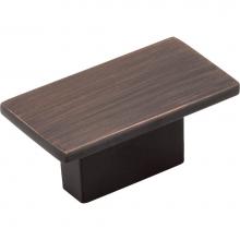 Jeffrey Alexander 81021DBAC - 1-9/16'' Overall Length Brushed Oil Rubbed Bronze Rectangle Mirada Cabinet Knob