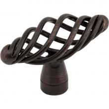 Jeffrey Alexander I350-DBAC - 2'' Overall Length Brushed Oil Rubbed Bronze Twisted Zurich Cabinet ''T'&