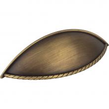 Jeffrey Alexander 8237ABSB - 96 mm Center-to-Center Antique Brushed Satin Brass Lenoir Cabinet Cup Pull