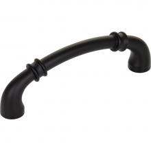 Jeffrey Alexander 445-96MB - 96 mm Center-to-Center Matte Black Marie Cabinet Pull