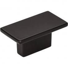 Jeffrey Alexander 81021MB - 1-9/16'' Overall Length Matte Black Rectangle Mirada Cabinet Knob
