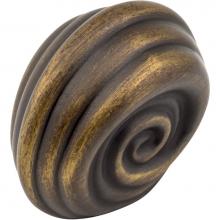 Jeffrey Alexander 415S-ABSB - 1-1/4'' Overall Length Antique Brushed Satin Brass Lille Cabinet Knob