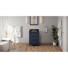 Jeffrey Alexander VKITKAT24BLBGR - 24'' Hale Blue Katara Vanity, Black Granite Vanity Top, Undermount Rectangle Bowl