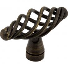 Jeffrey Alexander I350-ABSB - 2'' Overall Length Antique Brushed Satin Brass Twisted Zurich Cabinet ''T&apos