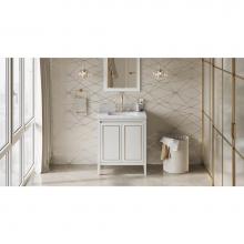 Jeffrey Alexander VN2PER-30-WH-NT - 30'' White Percival Vanity
