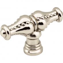 Jeffrey Alexander 918L-NI - 2-1/4'' Overall Length Polished Nickel Beaded Prestige Cabinet ''T''