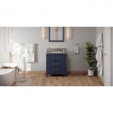 Jeffrey Alexander VKITKAT30BLBOR - 30'' Hale Blue Katara Vanity, Boulder Cultured Marble Vanity Top, Undermount Rectangle B