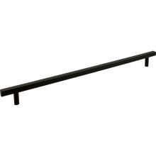 Jeffrey Alexander 845-18MB - 18'' Center-to-Center Matte Black Square Dominique Appliance Handle