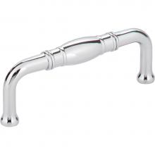 Jeffrey Alexander Z290-3-PC - 3'' Center-to-Center Polished Chrome Durham Cabinet Pull