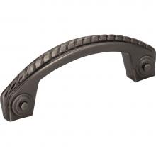 Jeffrey Alexander Z260-3BNB - 3'' Center-to-Center Brushed Black Nickel Rope Rhodes Cabinet Pull