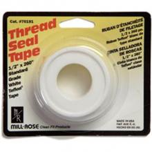 Mill Rose 70190 - WHITE STANDARD GRADE THREAD SEAL TAPE, 1/2 X 260''
