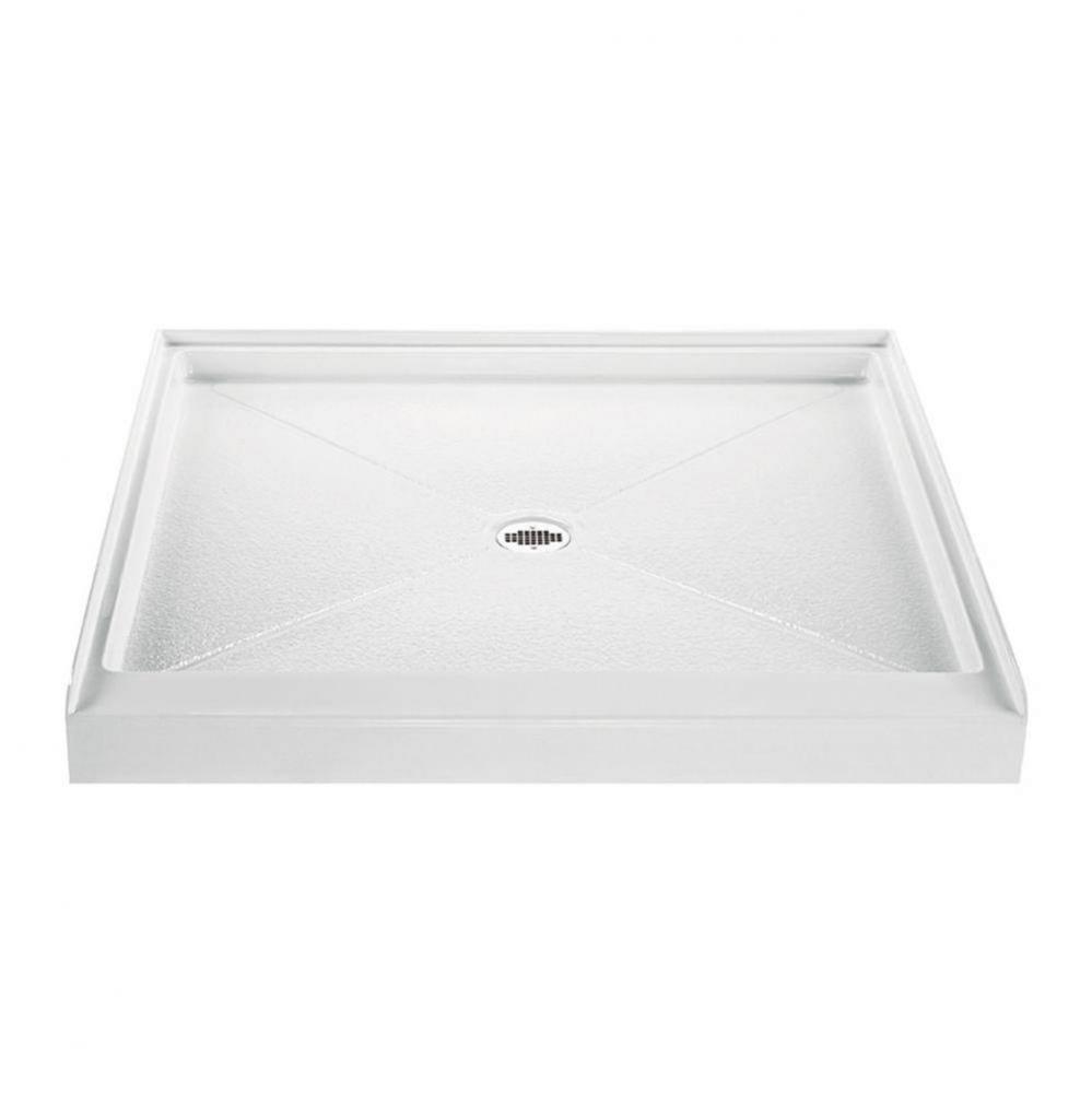 36X36 Basics Shower Base White Center Drain
