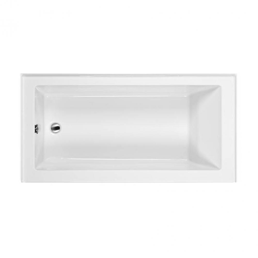 60X32 Biscuit Left Hand Drain Integral Skirted Soaker W/ Integral Tile Flange-Basics