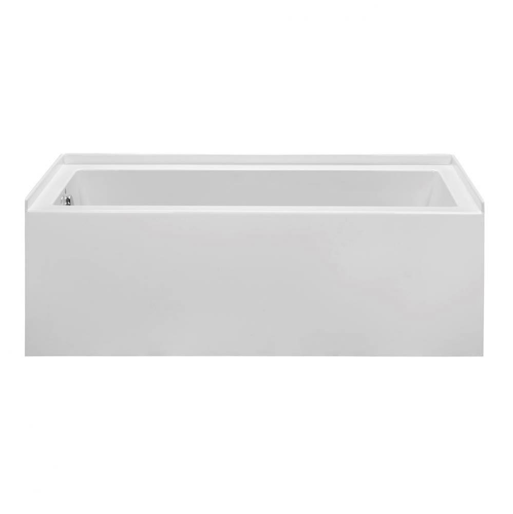 60X30 White Left Hand Drain Integral Skirted Whirlpool W/ Integral Tile Flange-Basics