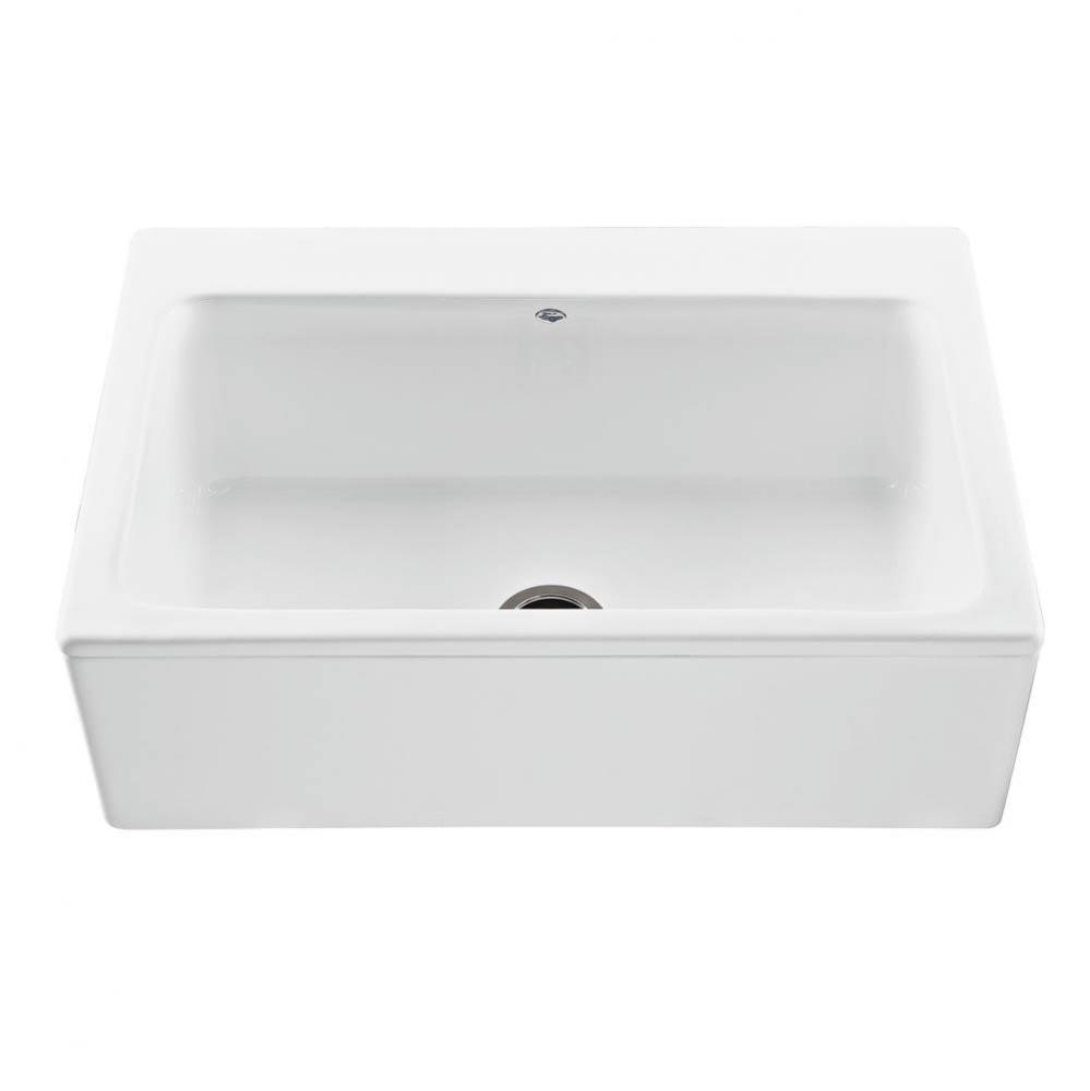 33X22 Bone Plain Front Single Bowl Basics Farmhouse Sink-Mccoy