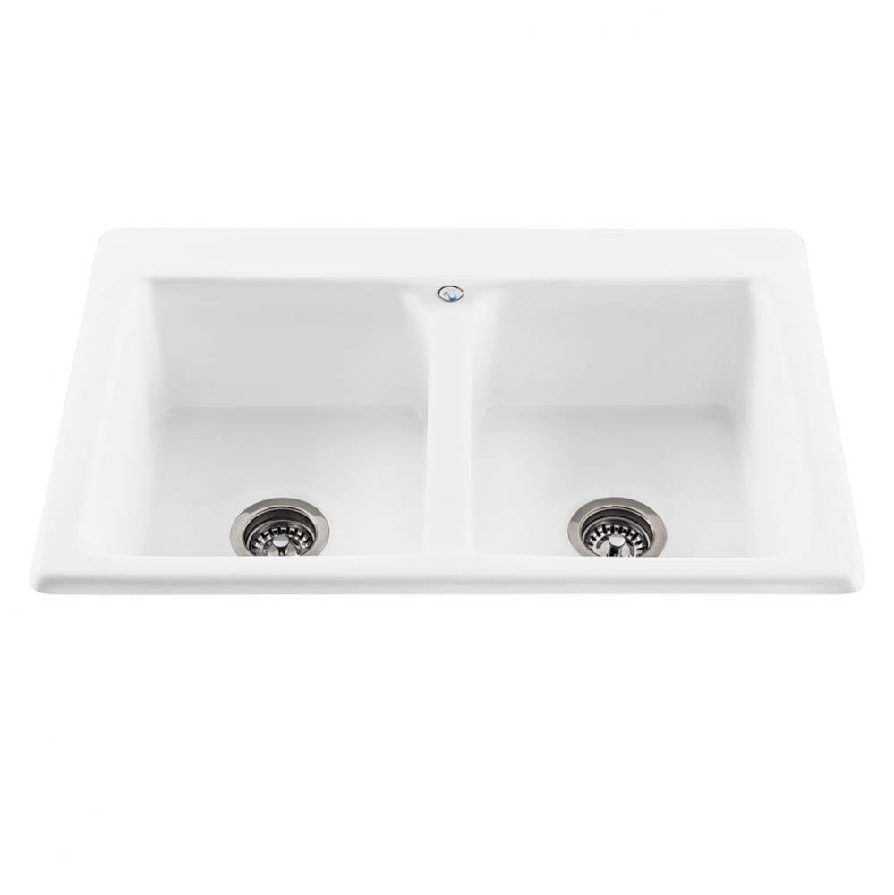 33X22 Biscuit Double Bowl Basics Sink-Endurance