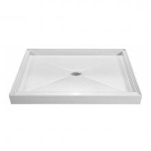 MTI Basics MB4842CD-BI - 48X42 Basics Shower Base Biscuit Center Drain