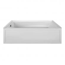 MTI Basics MBAIS7242-WH-RH - 72X42 White Right Hand Drain Integral Skirted Air Bath W/ Integral Tile Flange-Basics