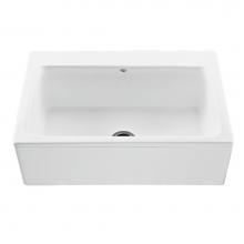 MTI Basics MBKS250 -BO - 33X22 Bone Plain Front Single Bowl Basics Farmhouse Sink-Mccoy