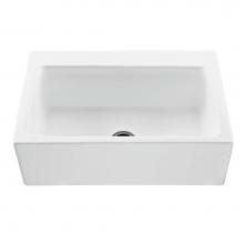 MTI Basics MBKS254-BI - Mccoy Acrylic Cxl Dbl Bowl Drop In/Undermount Farmhouse Seamless Front - Biscuit (33X22.25)