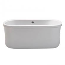 MTI Basics MBSXFSX5832CVSWH - 58X32 Center Drain Freestanding Soaker-Virtual Spout-Wh