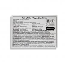 Navien North America 20042223B - Sticker, Rating Plate, Yupozee, Nfb-175, Alpine