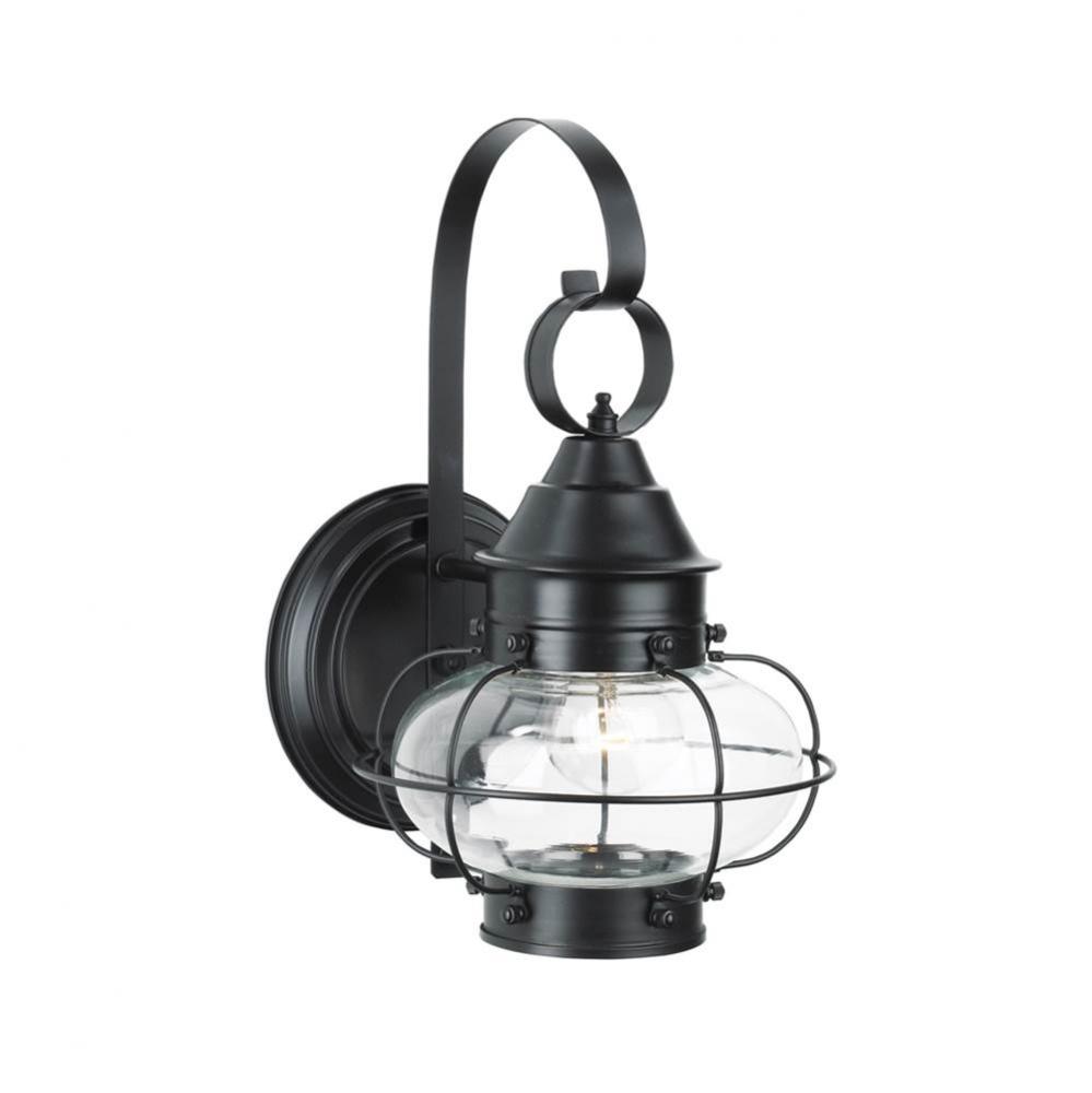 One Light Black Wall Lantern