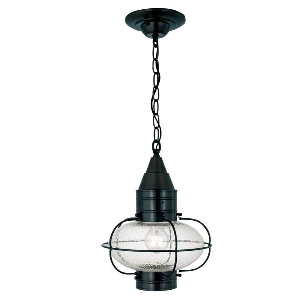 One Light Black Hanging Lantern