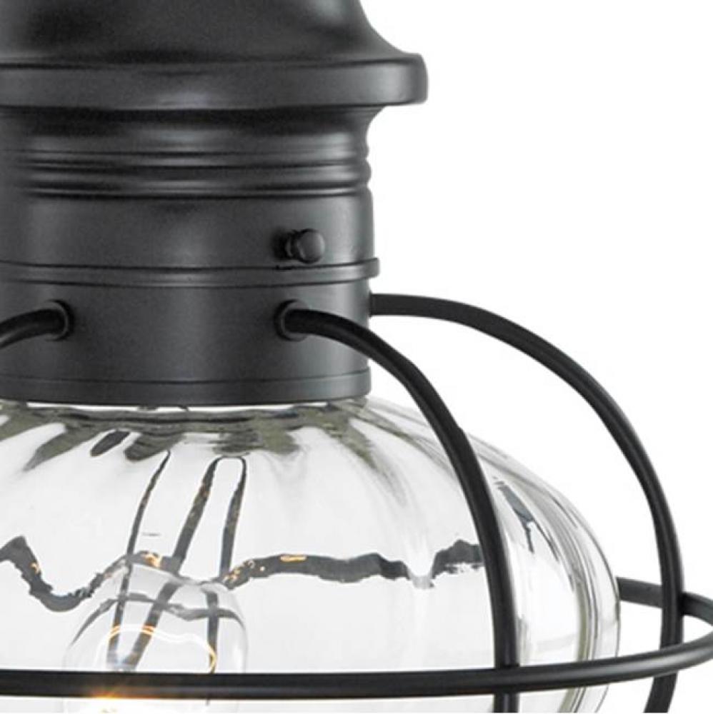 One Light Black Hanging Lantern