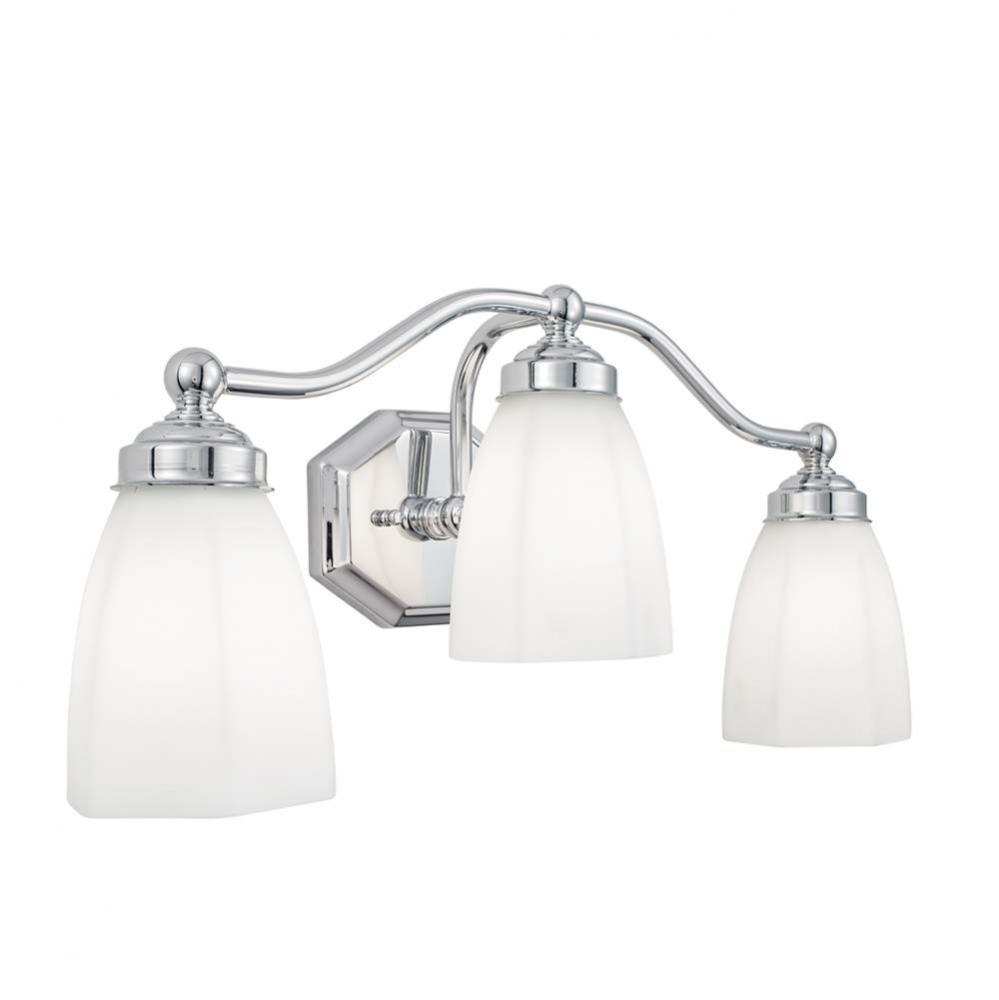 Three Light Chrome Vanity
