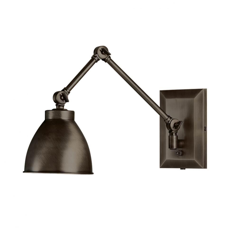 One Light Bronze Wall Light
