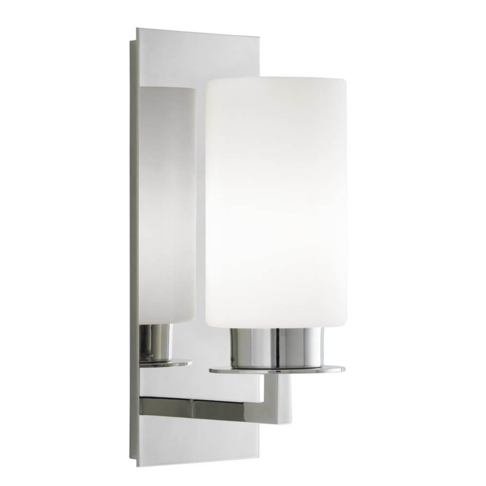 One Light Nickel Bathroom Sconce