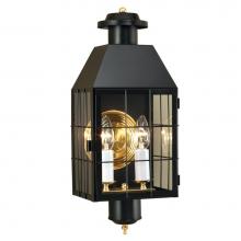 Norwell 1093-BL-CL - Two Light Black Wall Lantern
