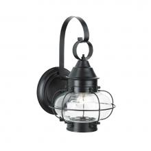 Norwell 1323-Bl-CL - One Light Black Wall Lantern