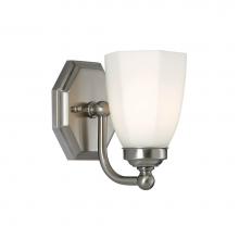 Norwell 8318-BN-HXO - One Light Nickel Wall Light