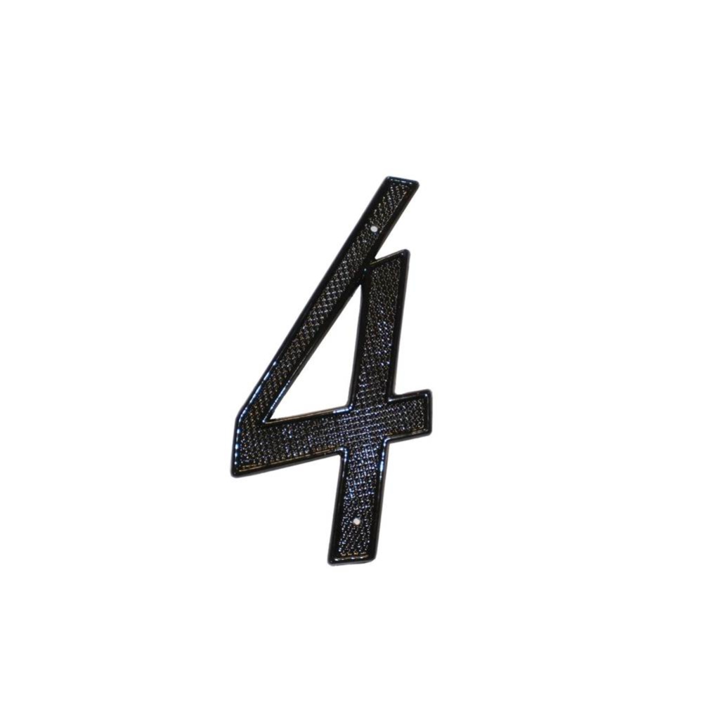 4 Inch ZINC HOUSE NUMBER #4 BL