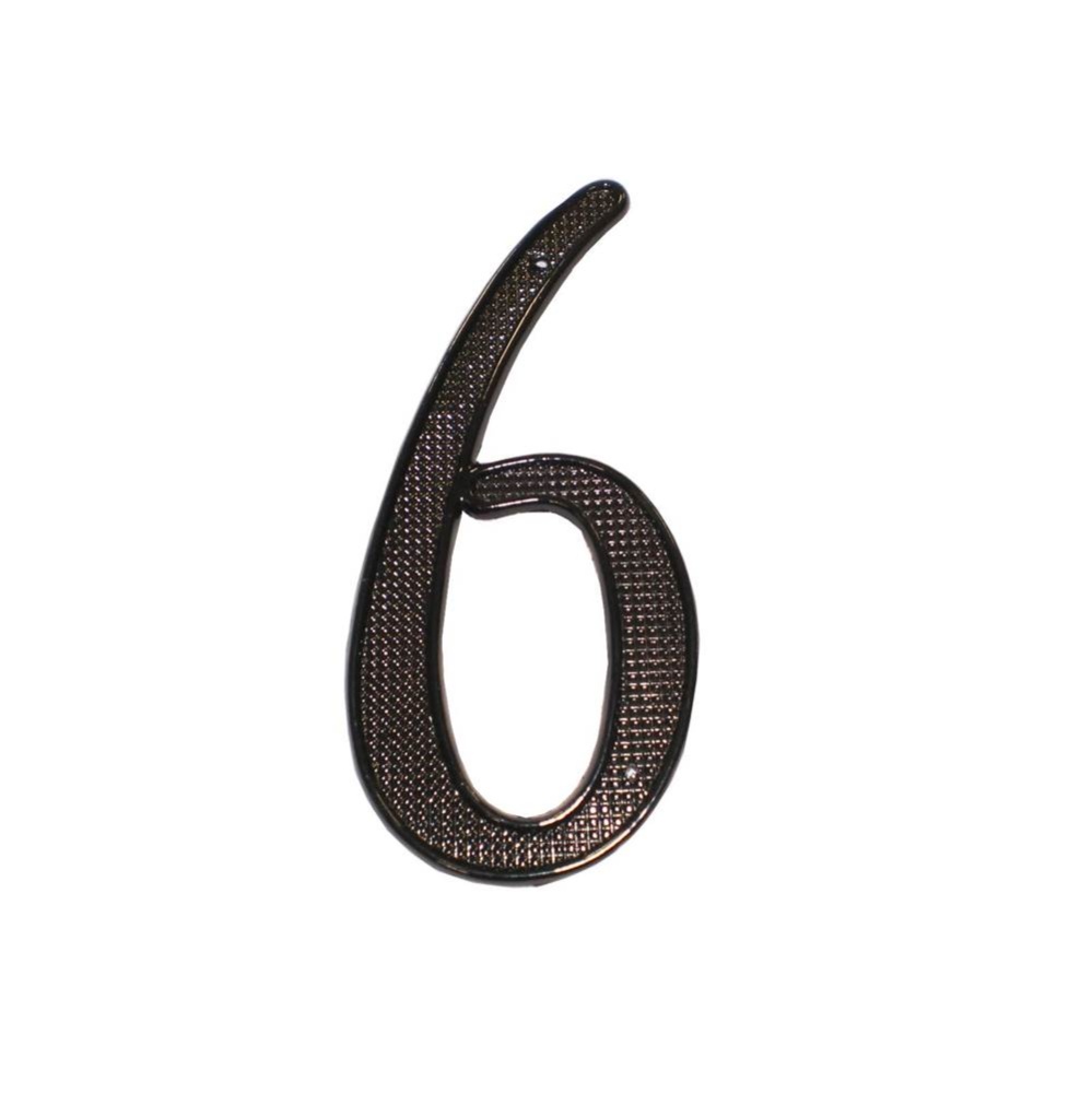 4 Inch ZINC HOUSE NUMBER #6 BL