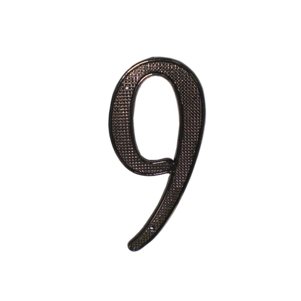 4 Inch ZINC HOUSE NUMBER #9 BL