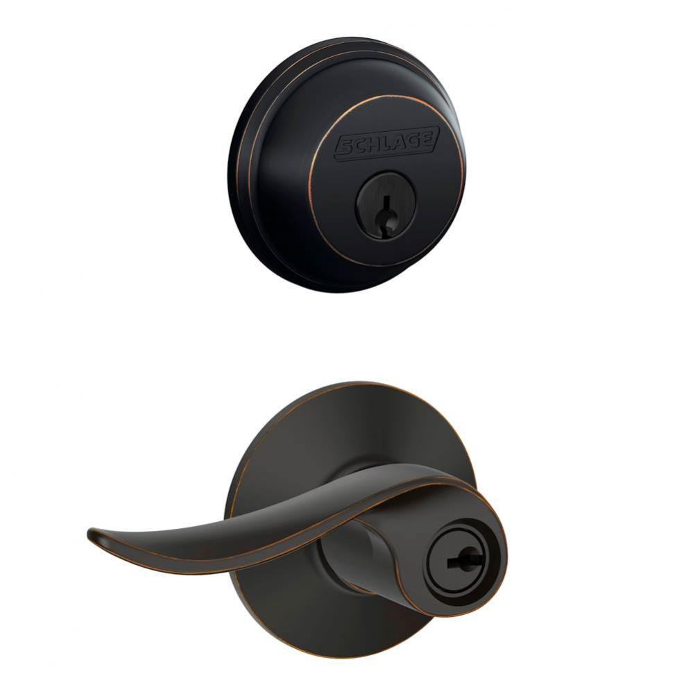 Single Cylinder Deadbolt and Keyed Entry Sacramento Lever