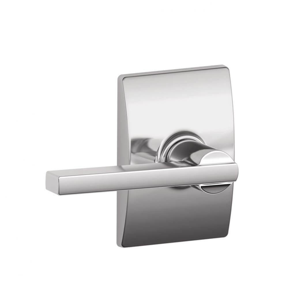 Latitude Lever with Century Trim Hall and Closet Lock in Bright Chrome