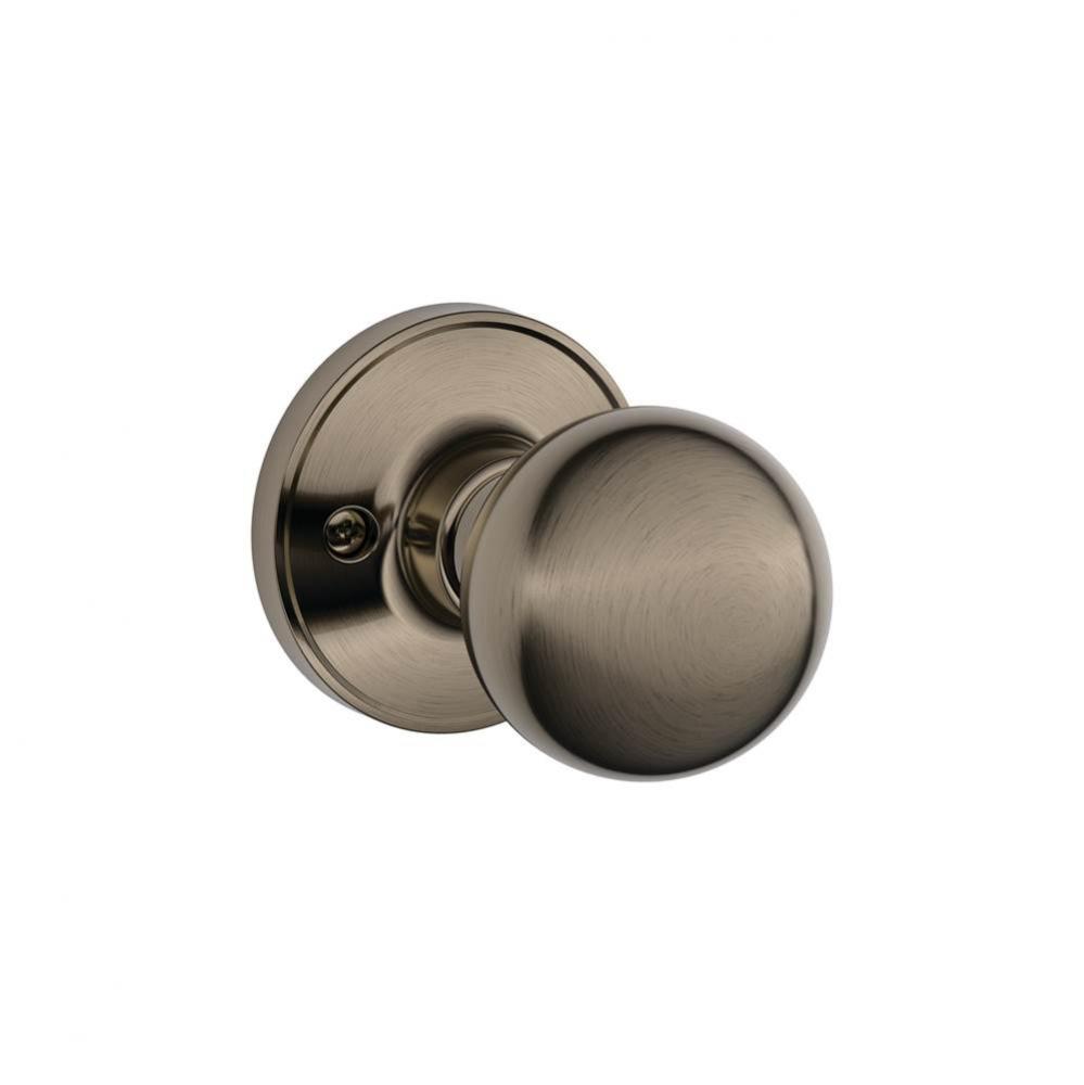 Corona Knob Non-Turning Lock in Antique Pewter