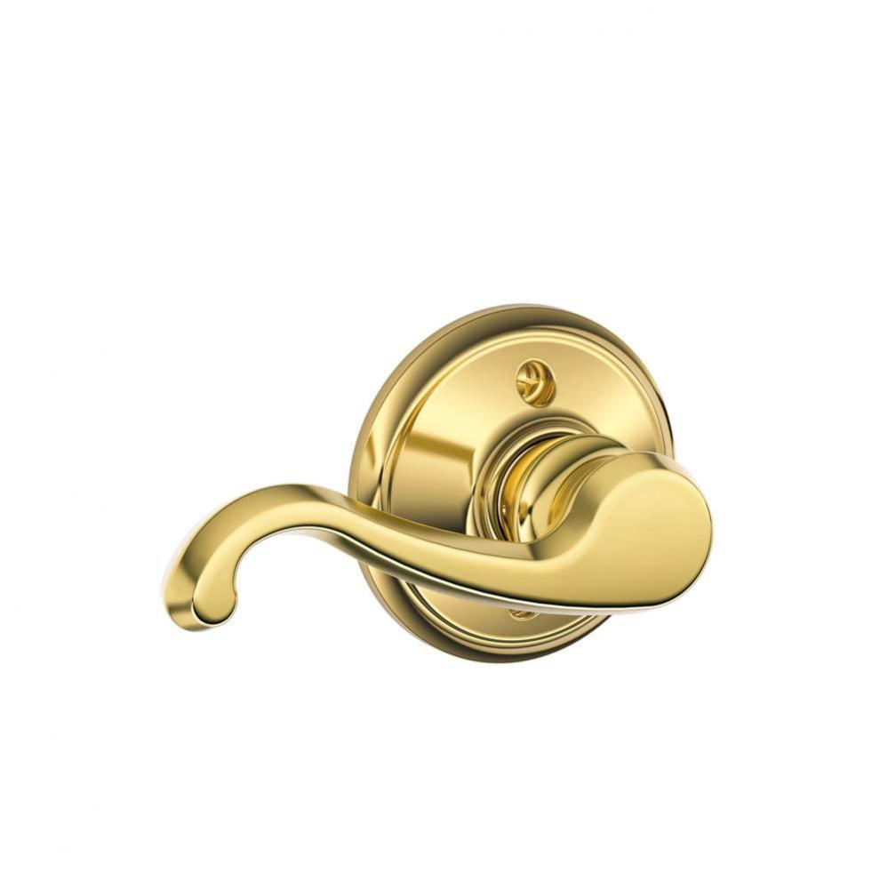 Callington Lever Non-Turning Lock in Bright Brass - Left Handed