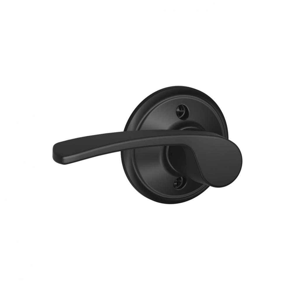 Merano Lever Non-Turning Lock in Matte Black - Left Handed