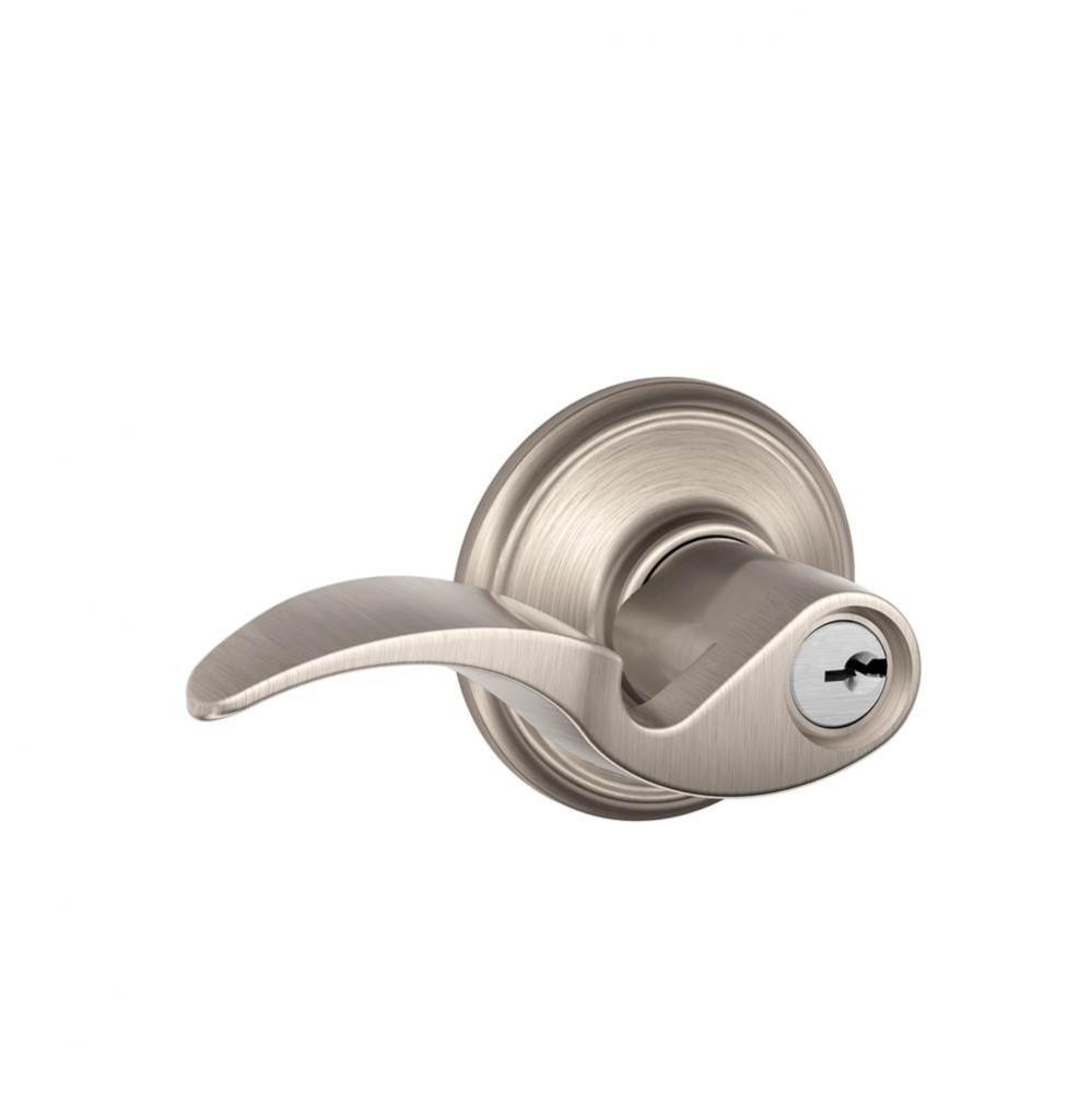 Avanti Lever Keyed Entry Lock in Satin Nickel